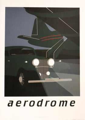 1984 British Automobile Poster, Aerodrome, King Posters, London (Silkscreen)